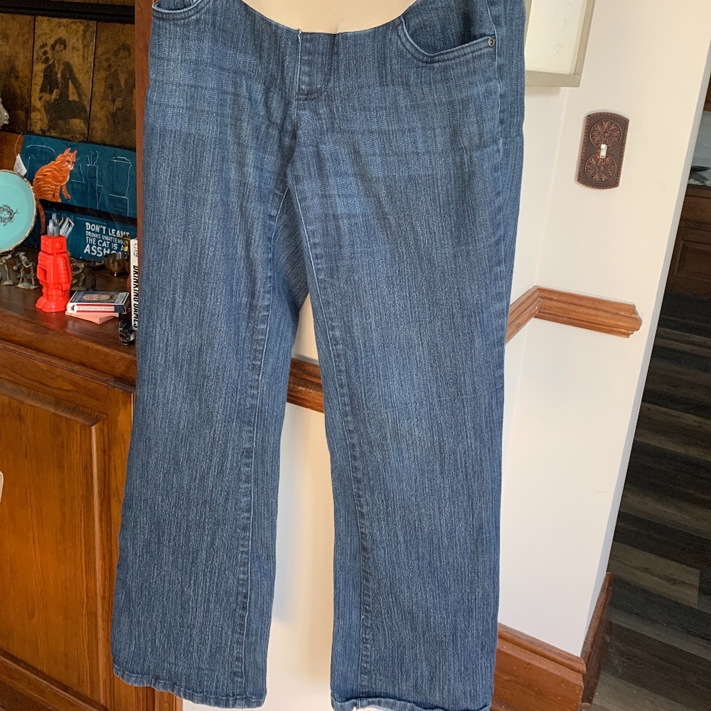Step hearts maternity jeans. Worn through a pregnancy‎